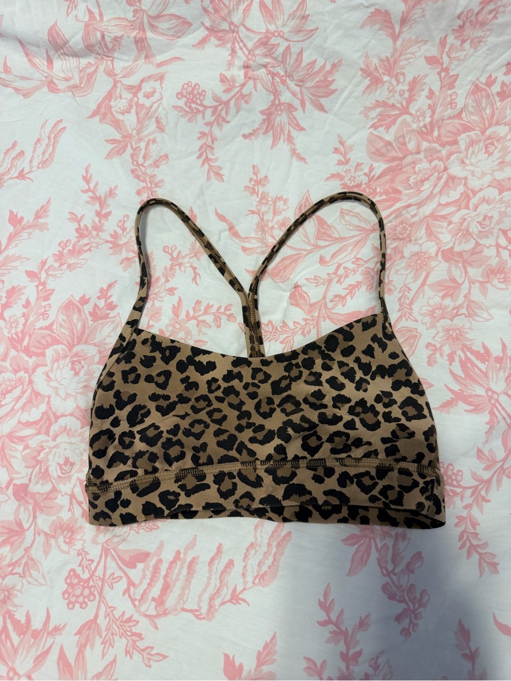 lululemon athletica Size 2 Leopard Print Strappy Sports Bra - Brown/Black